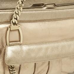 Cartier Metallic Two Tone Leather La Dona Shoulder Bag