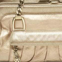Cartier Metallic Two Tone Leather La Dona Shoulder Bag