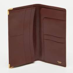 Cartier Burgundy Leather Le Must De Cartier Long Wallet