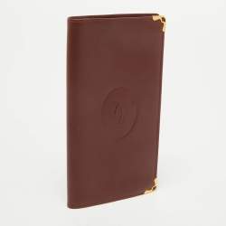 Cartier Burgundy Leather Le Must De Cartier Long Wallet