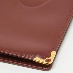 Cartier Burgundy Leather Le Must De Cartier Long Wallet