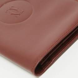 Cartier Burgundy Leather Le Must De Cartier Long Wallet