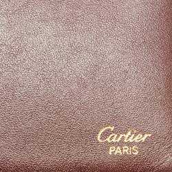 Cartier Burgundy Leather Le Must De Cartier Long Wallet