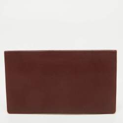 Pre Owned Cartier Burgundy Leather Must de Cartier International Wallet