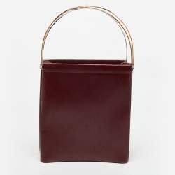 Cartier Burgundy Leather Trinity Bag