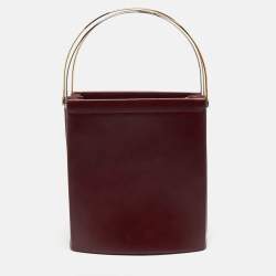 Cartier Burgundy Leather Trinity Bag