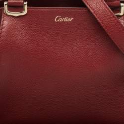 Cartier Dark Red Leather Mini C de Cartier Satchel