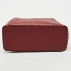 Cartier Dark Red Leather Mini C de Cartier Satchel