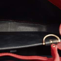 Cartier Red Leather Mini Guirlande De Cartier Top Handle Bag