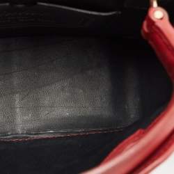Cartier Red Leather Mini Guirlande De Cartier Top Handle Bag