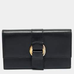 Cartier Black Leather Trinity Continental Wallet