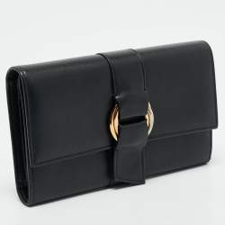 Cartier Black Leather Trinity Continental Wallet