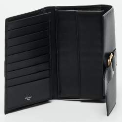 Cartier Black Leather Trinity Continental Wallet