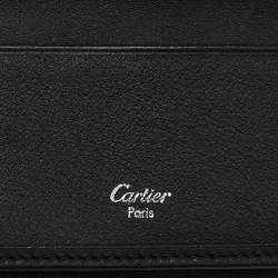 Cartier Black Leather Trinity Continental Wallet