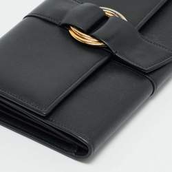 Cartier Black Leather Trinity Continental Wallet