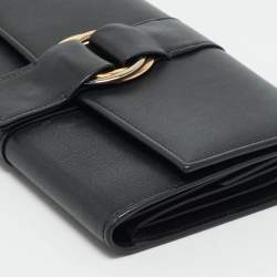 Cartier Black Leather Trinity Continental Wallet