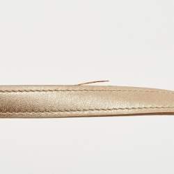 Pre Owned Cartier Gold Fabric and Leather Happy Birthday Cabochon Flap Bag