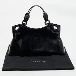 Cartier Black Patent Leather Small Marcello De Cartier Bag