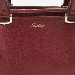 Cartier Dark Red Leather Mini C de Cartier Bag