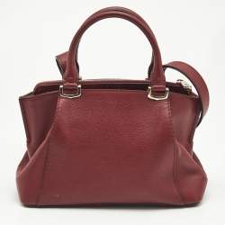 Cartier Dark Red Leather Mini C de Cartier Bag