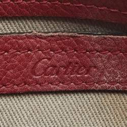 Cartier Dark Red Leather Mini C de Cartier Bag