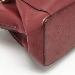 Cartier Dark Red Leather Mini C de Cartier Bag