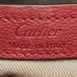 Cartier Dark Red Leather Mini C de Cartier Satchel