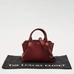 Cartier Dark Red Leather Mini C de Cartier Satchel