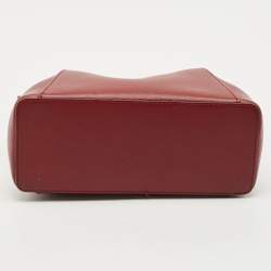 Cartier Dark Red Leather Mini C de Cartier Satchel