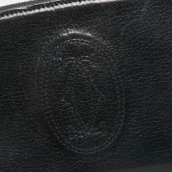 Pre Owned Cartier Black Leather Marcello de Cartier Continental Wallet