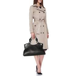 Cartier Black/Graphite Karung And Leather Medium Marcello de Cartier Bag
