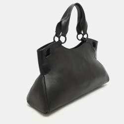 Cartier Black/Graphite Karung And Leather Medium Marcello de Cartier Bag
