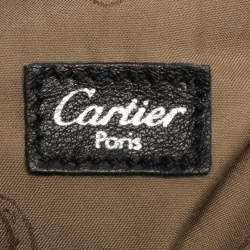Cartier Black/Graphite Karung And Leather Medium Marcello de Cartier Bag