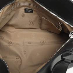 Cartier Black/Graphite Karung And Leather Medium Marcello de Cartier Bag