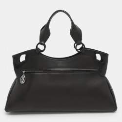 Cartier Black/Graphite Karung And Leather Medium Marcello de Cartier Bag