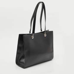 Pre Owned Cartier Black Leather Panthere Tote