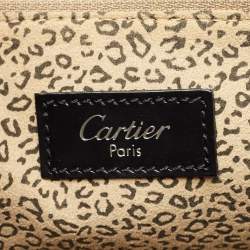 Pre Owned Cartier Black Leather Panthere Tote