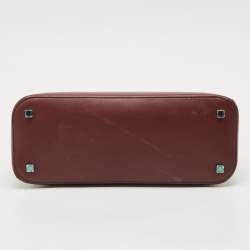 Pre Owned Cartier Burgundy Leather and Suede Must C Satchel
