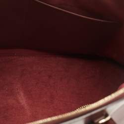 Pre Owned Cartier Burgundy Leather and Suede Must C Satchel