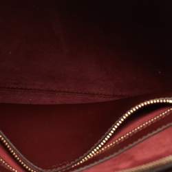 Pre Owned Cartier Burgundy Leather and Suede Must C Satchel