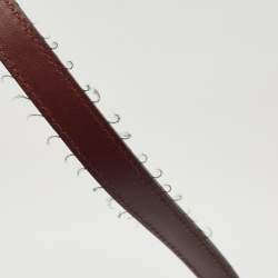 Pre Owned Cartier Burgundy Leather and Suede Must C Satchel