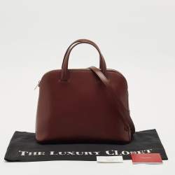 Pre Owned Cartier Burgundy Leather and Suede Must C Satchel