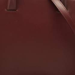 Pre Owned Cartier Burgundy Leather and Suede Must C Satchel