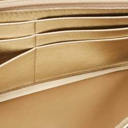 Pre Owned Cartier Pale Gold Leather Love Continental Wallet