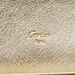 Pre Owned Cartier Pale Gold Leather Love Continental Wallet