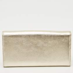 Pre Owned Cartier Pale Gold Leather Love Continental Wallet
