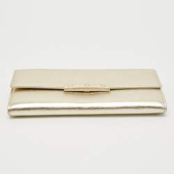 Pre Owned Cartier Pale Gold Leather Love Continental Wallet