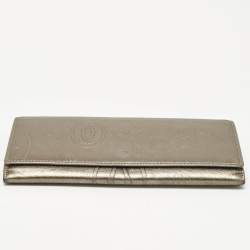 Pre Owned Cartier Gold Leather Happy Birthday Flap Continental Wallet