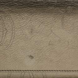 Pre Owned Cartier Gold Leather Happy Birthday Flap Continental Wallet