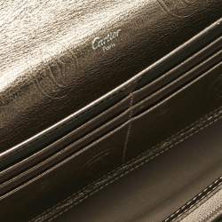 Pre Owned Cartier Gold Leather Happy Birthday Flap Continental Wallet